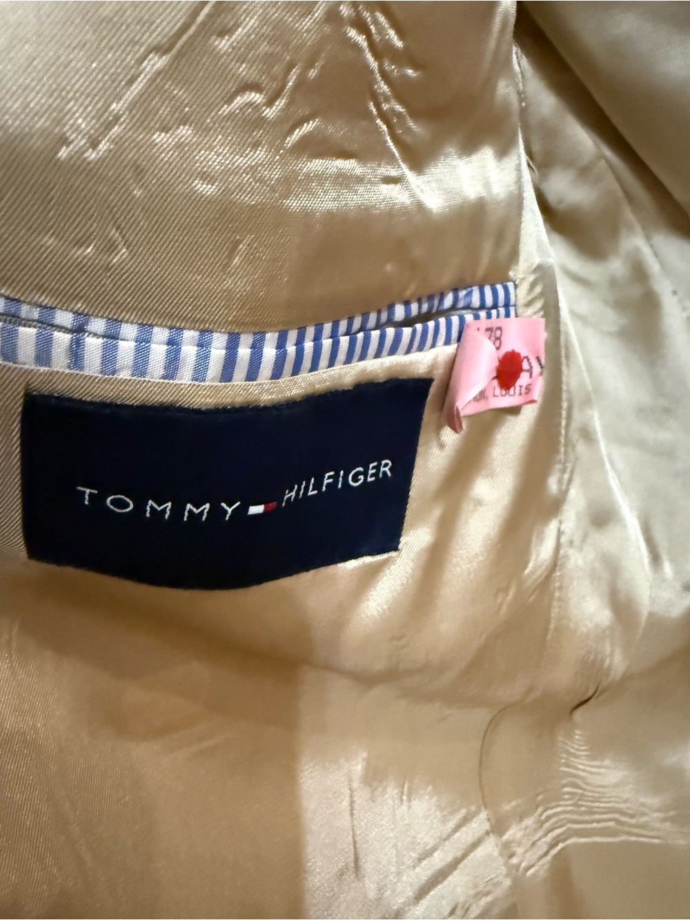 Tommy Hilfiger Light Beige Men's Sport Coat - Notch Lapel - Picture 4 of 7